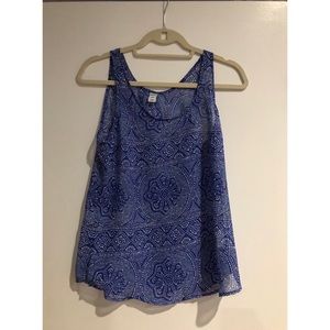 NWOT breezy blue summer tank.